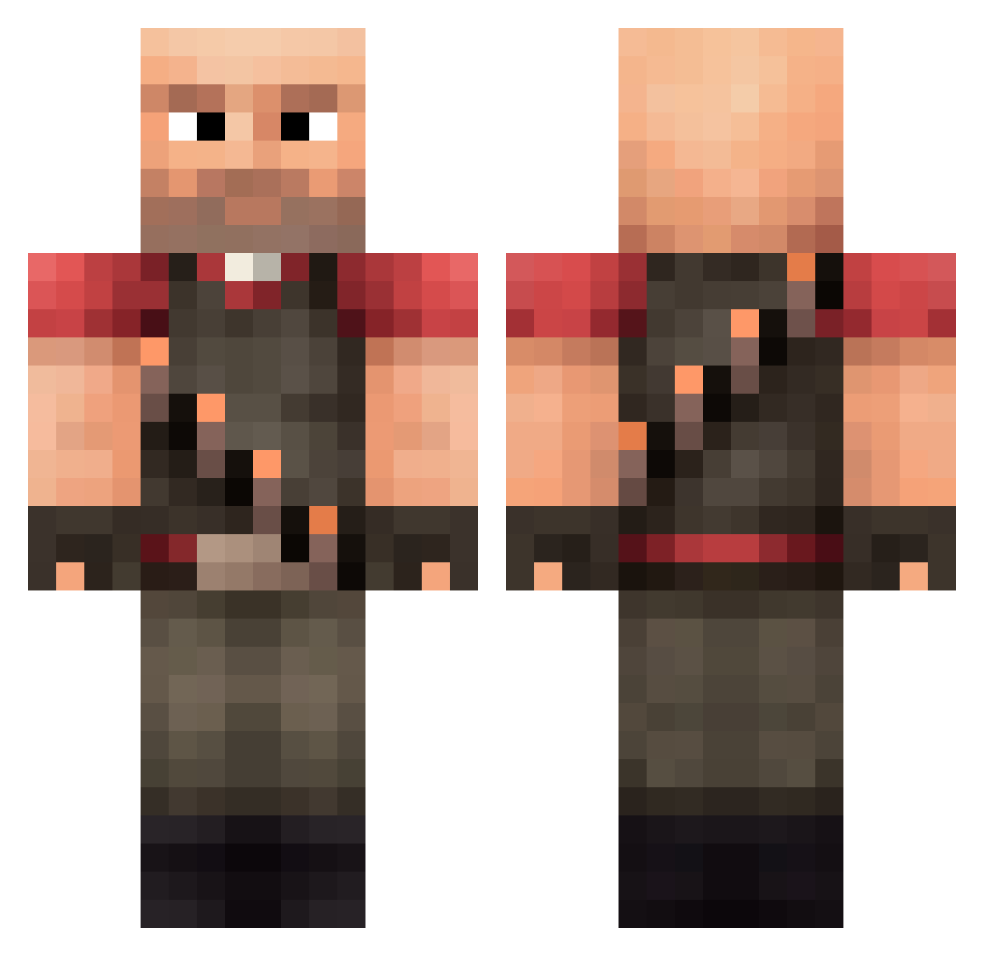 s3ven_0 Minecraft skin, front and back view