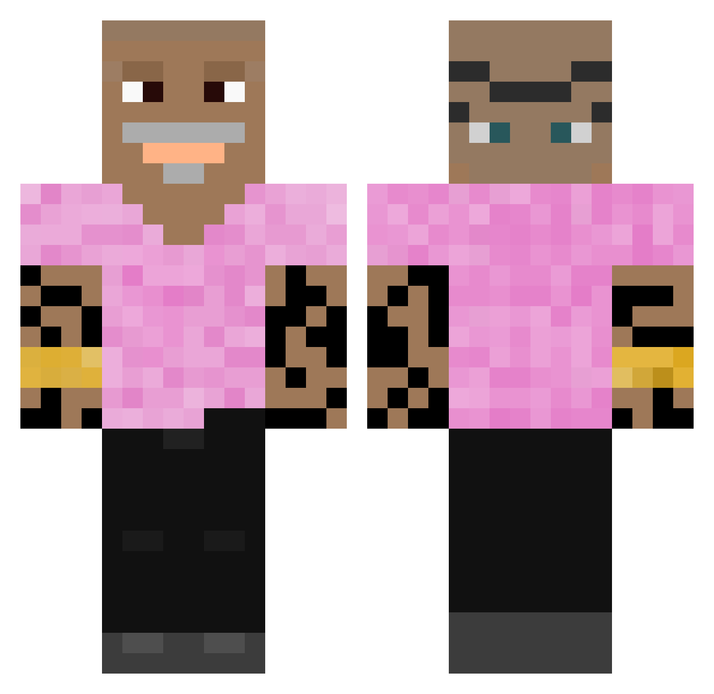 DaNikha1324 Minecraft skin, front and back view