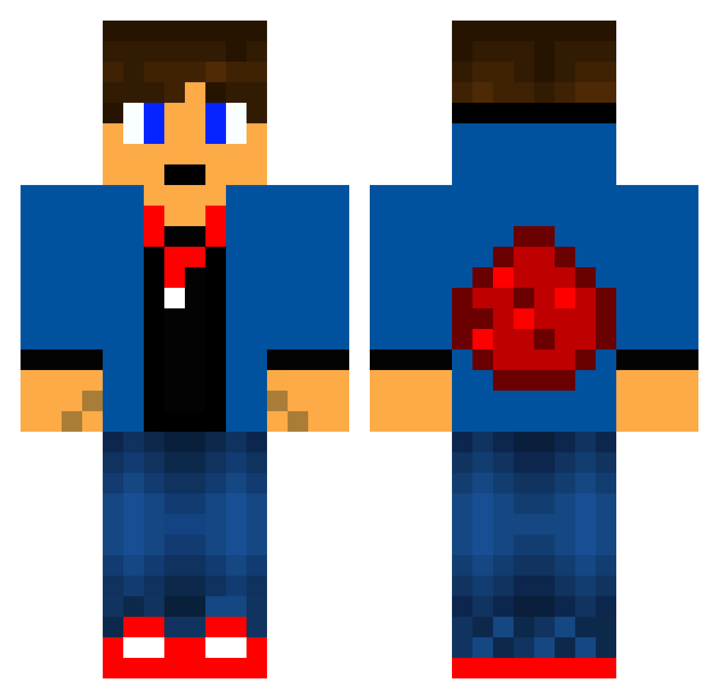 Specious Minecraft skin, front and back view