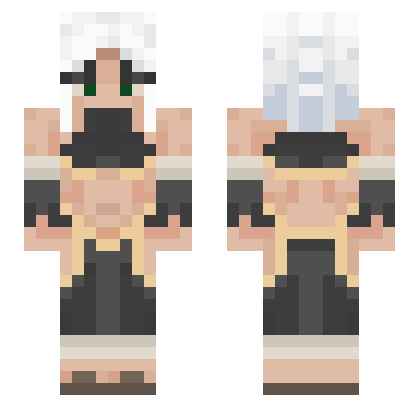 Jufchik Minecraft skin, front and back view