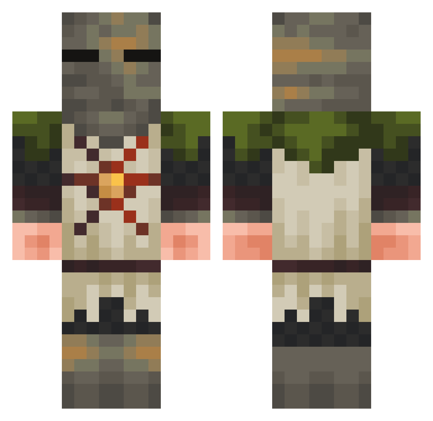 slurpyzoe Minecraft skin, front and back view
