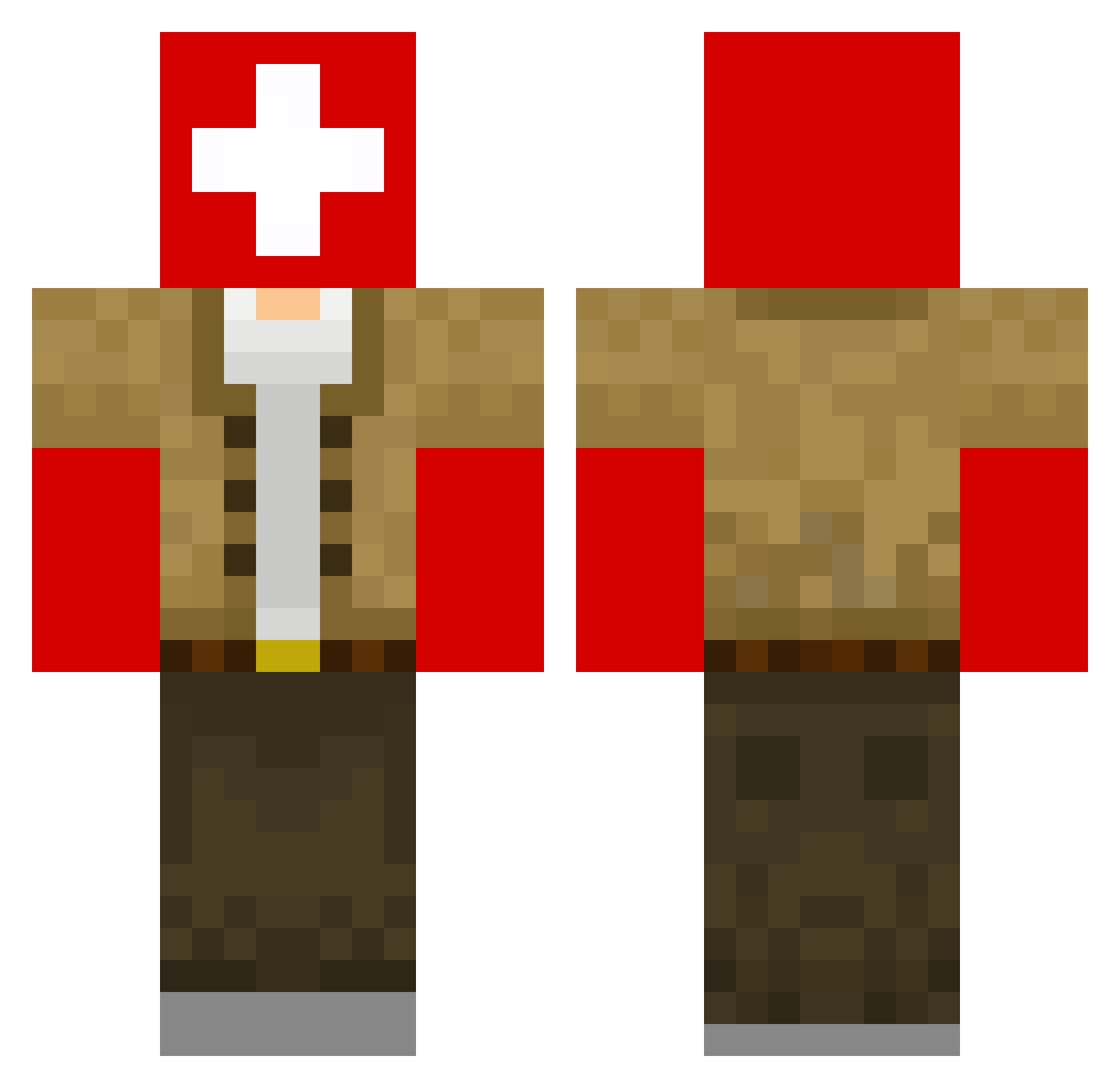 LucaChe14 Minecraft skin, front and back view