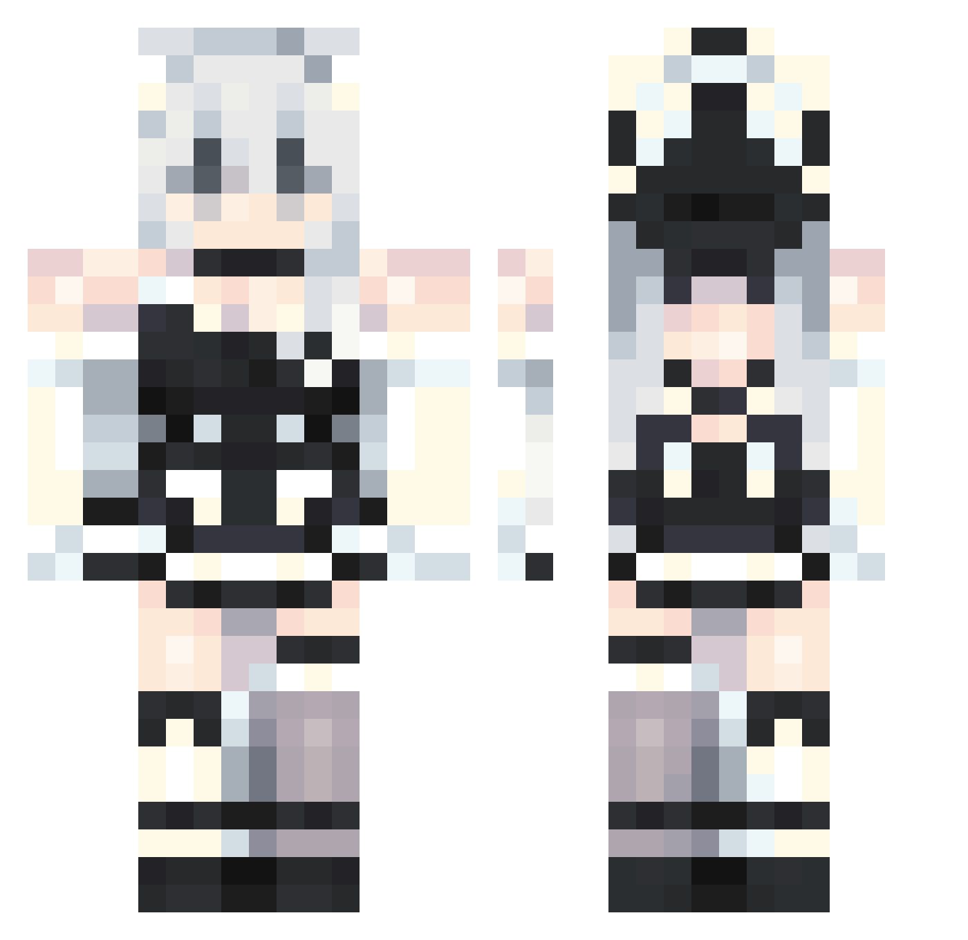 Anixe111 Minecraft skin, front and back view