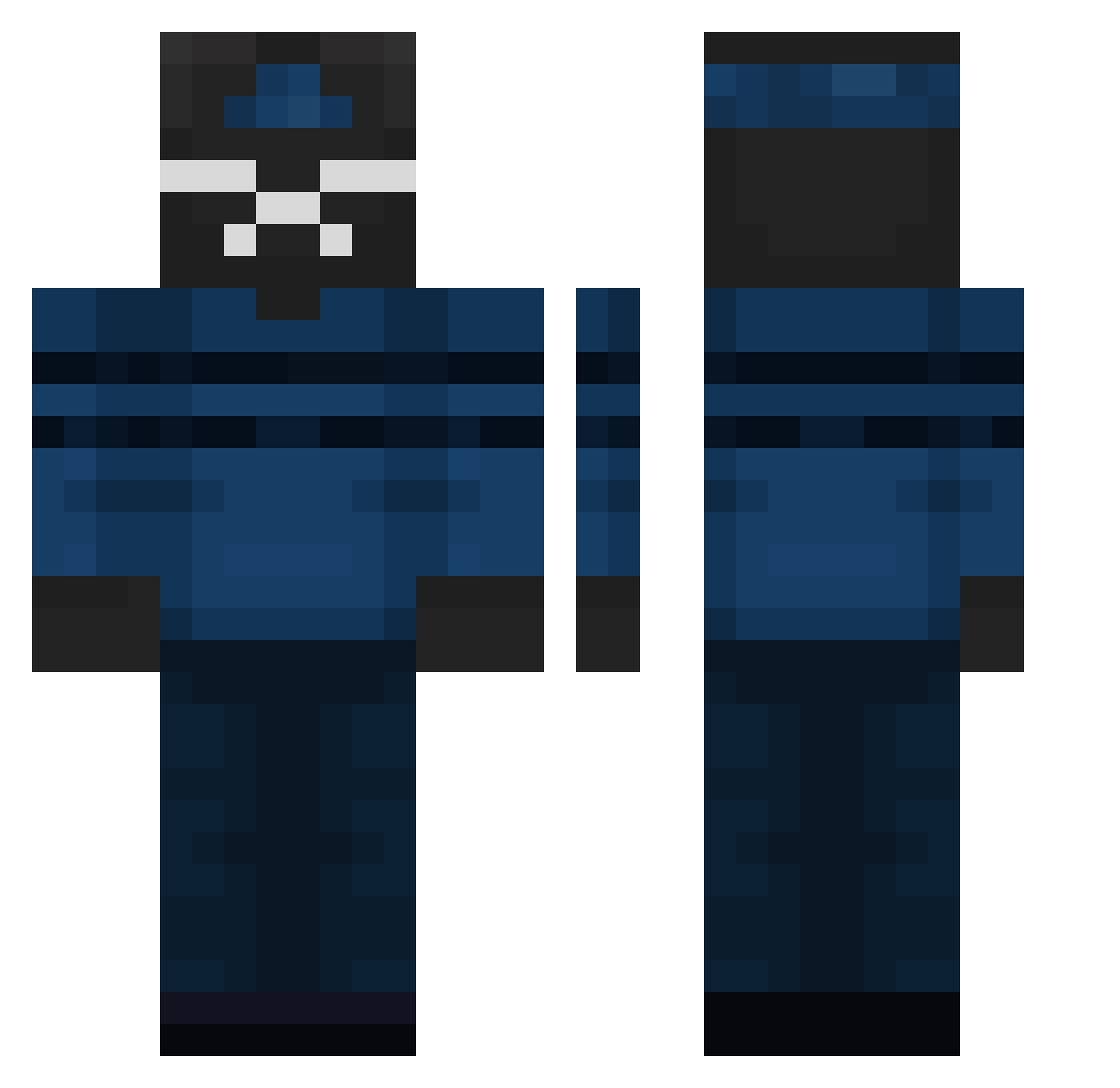 CrunchyMeat1119 Minecraft skin, front and back view