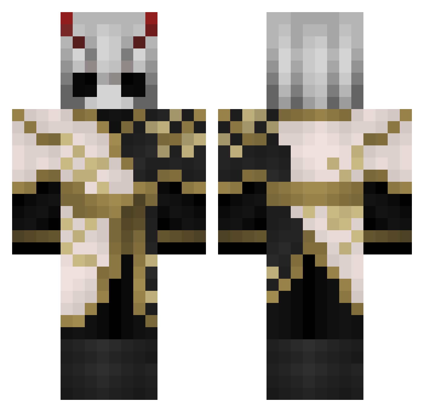 sampioen Minecraft skin, front and back view