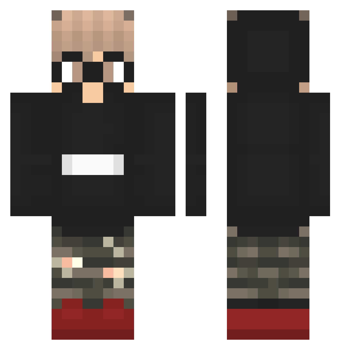 Sichiiio Minecraft skin, front and back view