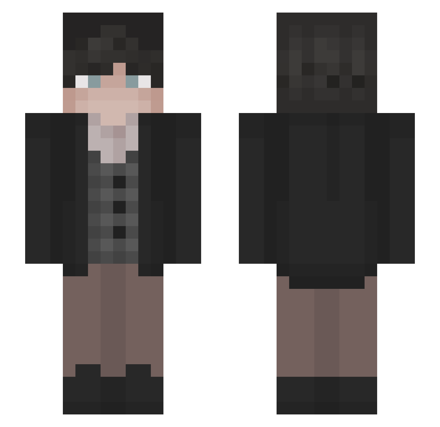trafficscott Minecraft skin, front and back view