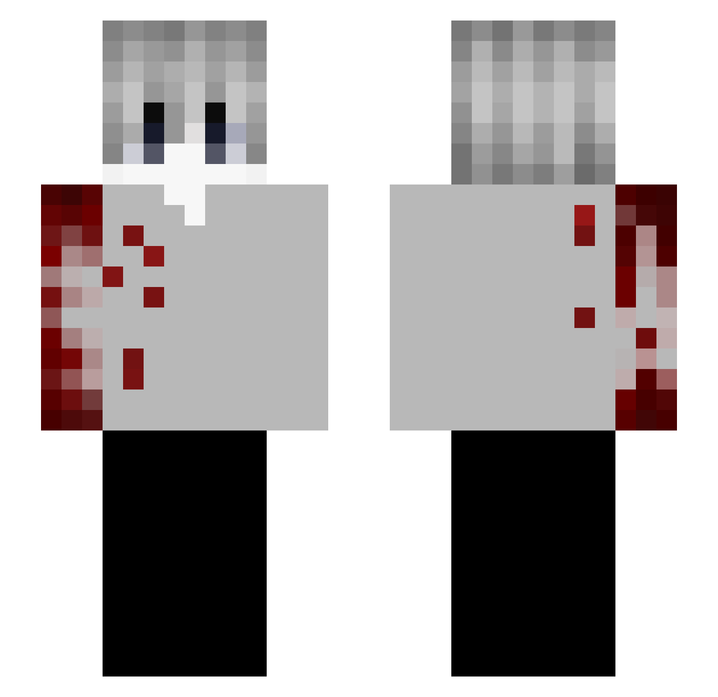 pepitofreefire Minecraft skin, front and back view