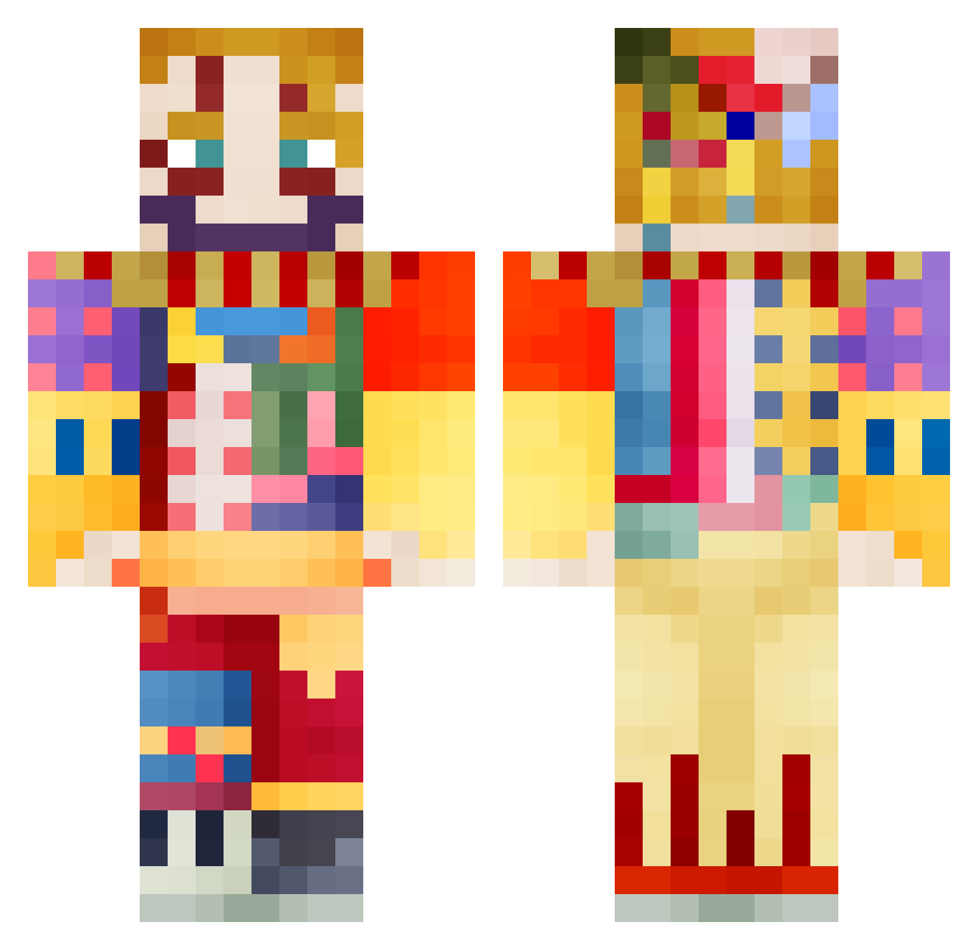 Voryn_Dagoth_ Minecraft skin, front and back view