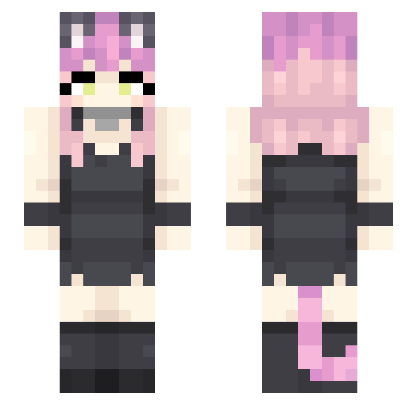 cheshirecatdinah Minecraft skin, front and back view