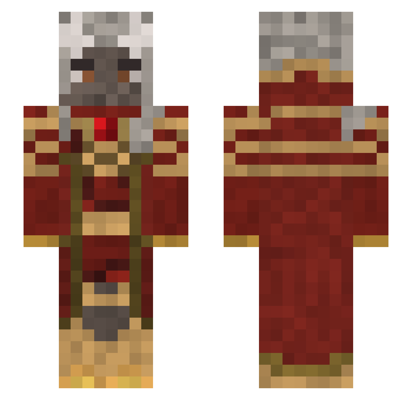 Mathmaster991 Minecraft skin, front and back view