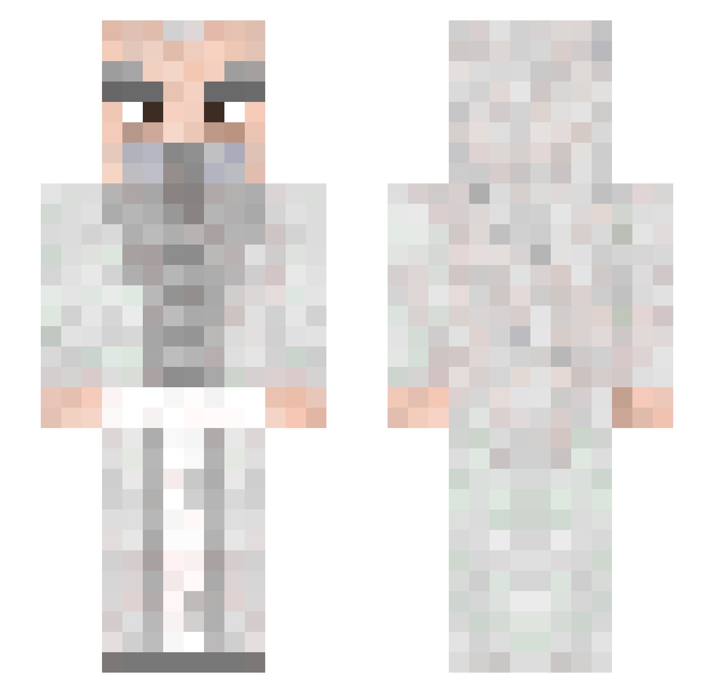 ATheThing Minecraft skin, front and back view