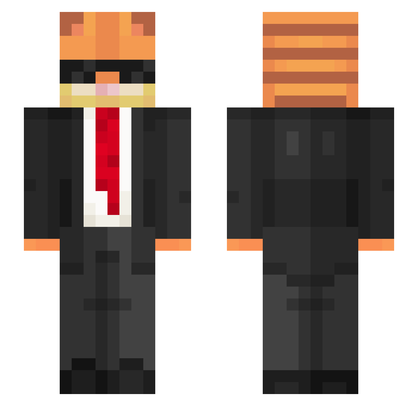 AraSS123 Minecraft skin, front and back view