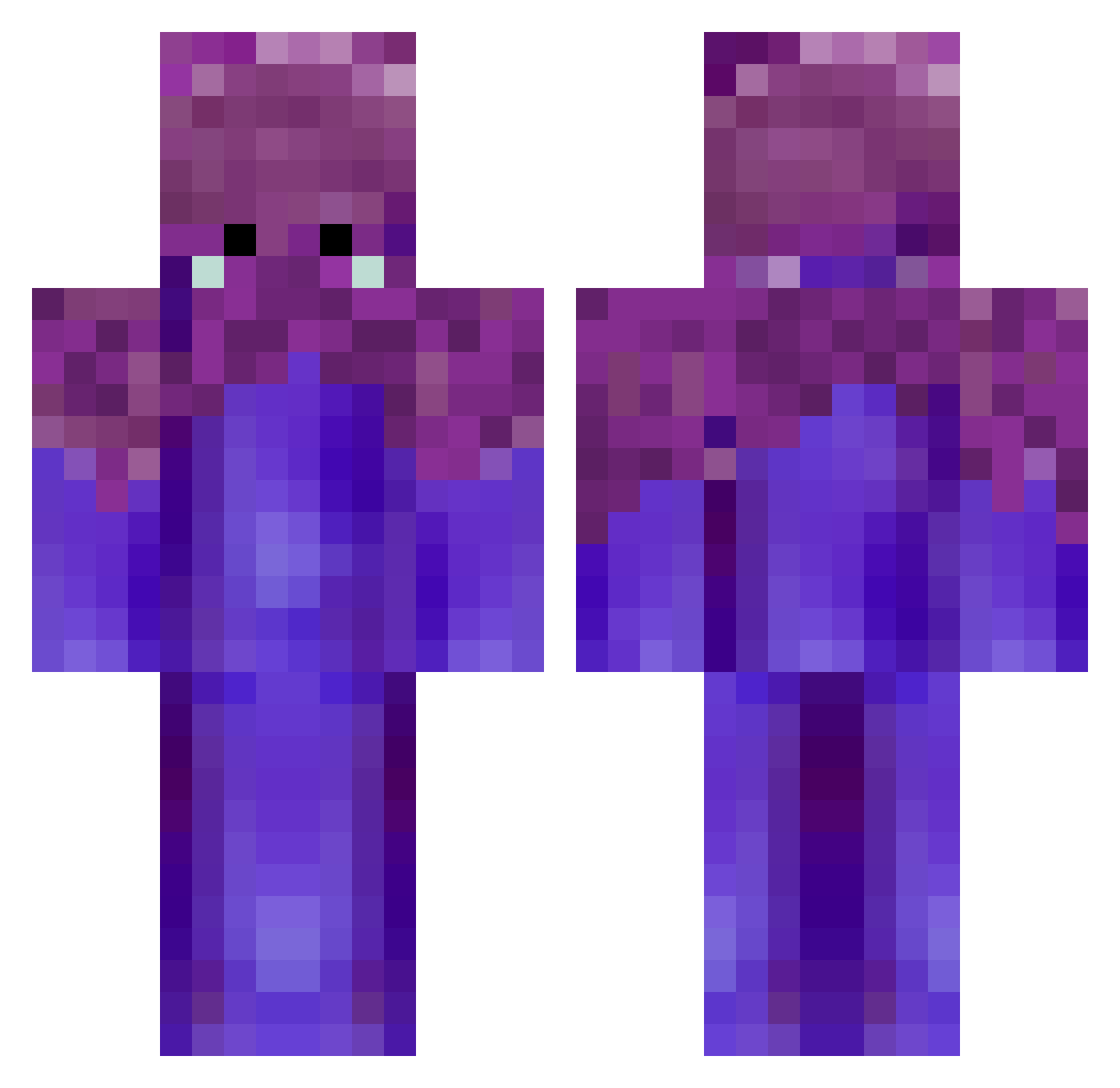 HARXINE Minecraft skin, front and back view