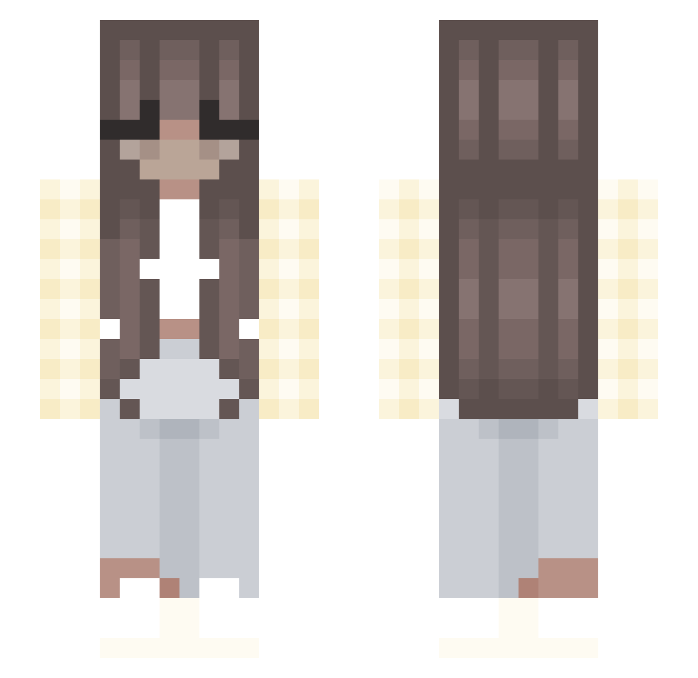 yourlocalmoron Minecraft skin, front and back view