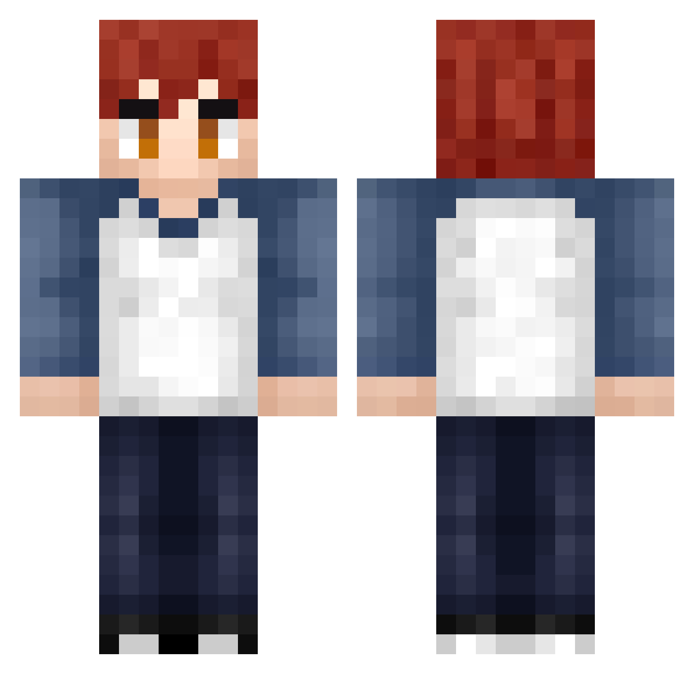 sebas7004 Minecraft skin, front and back view