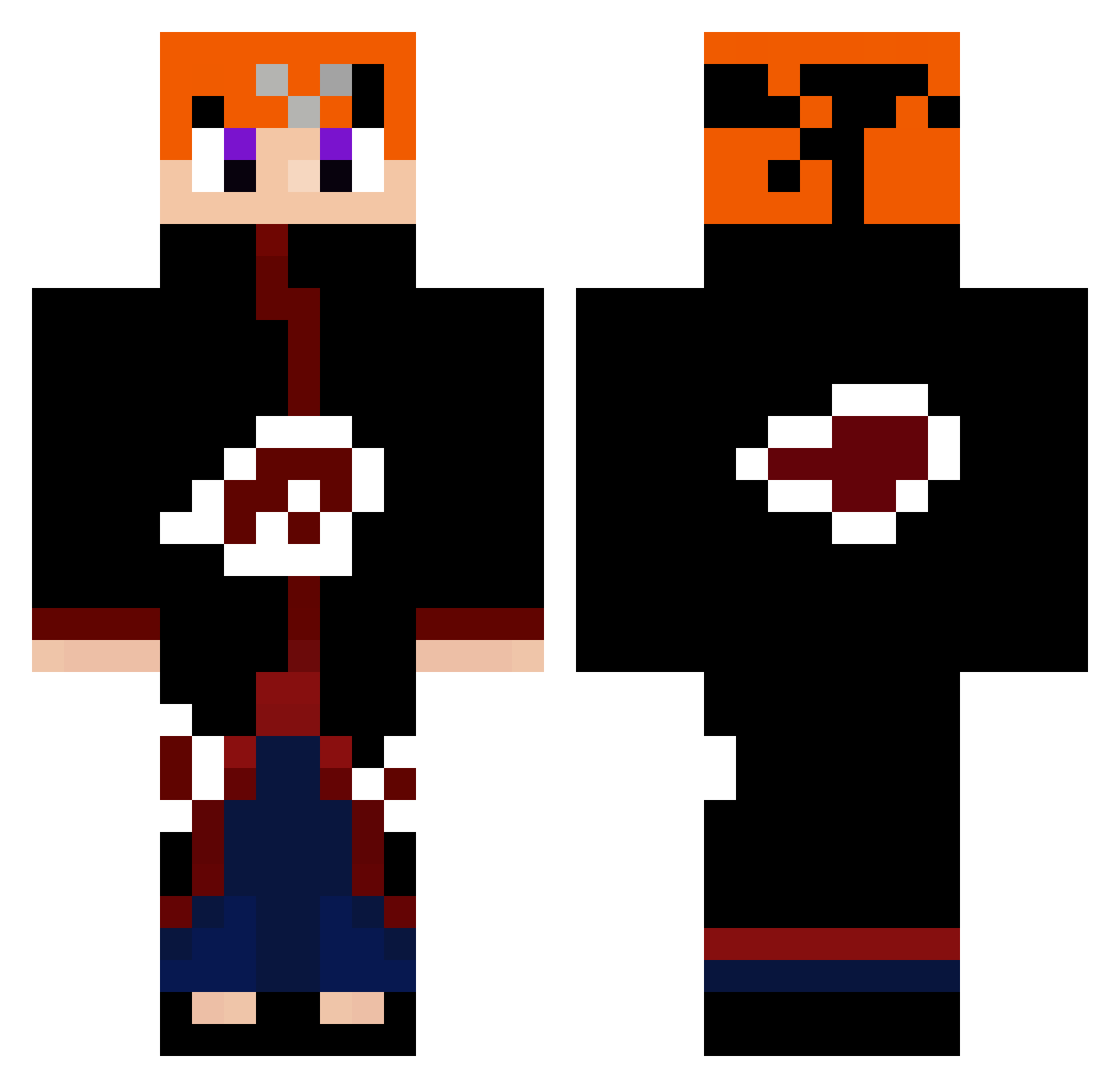 AI42 Minecraft skin, front and back view