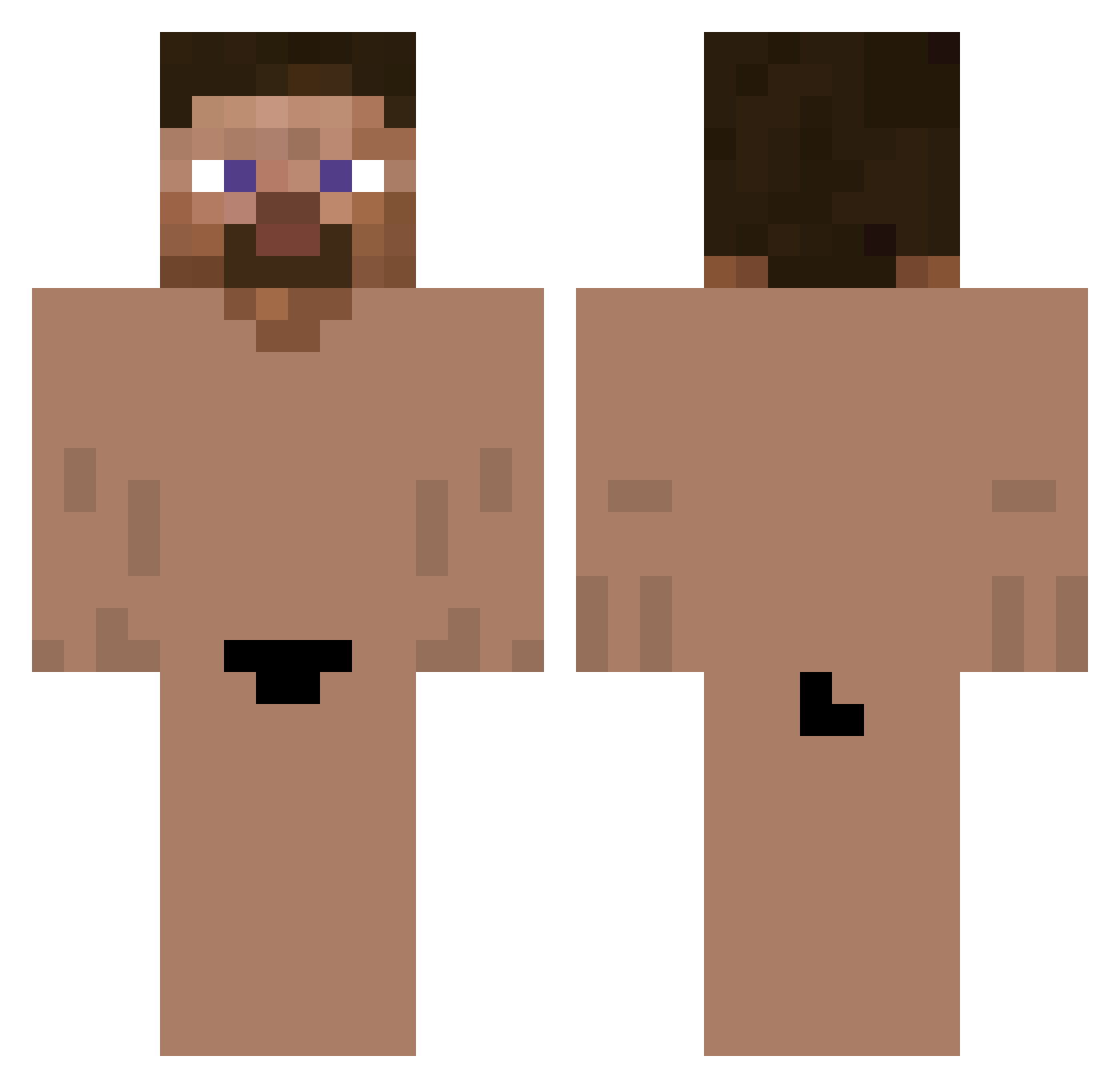 Uminotami11 Minecraft skin, front and back view