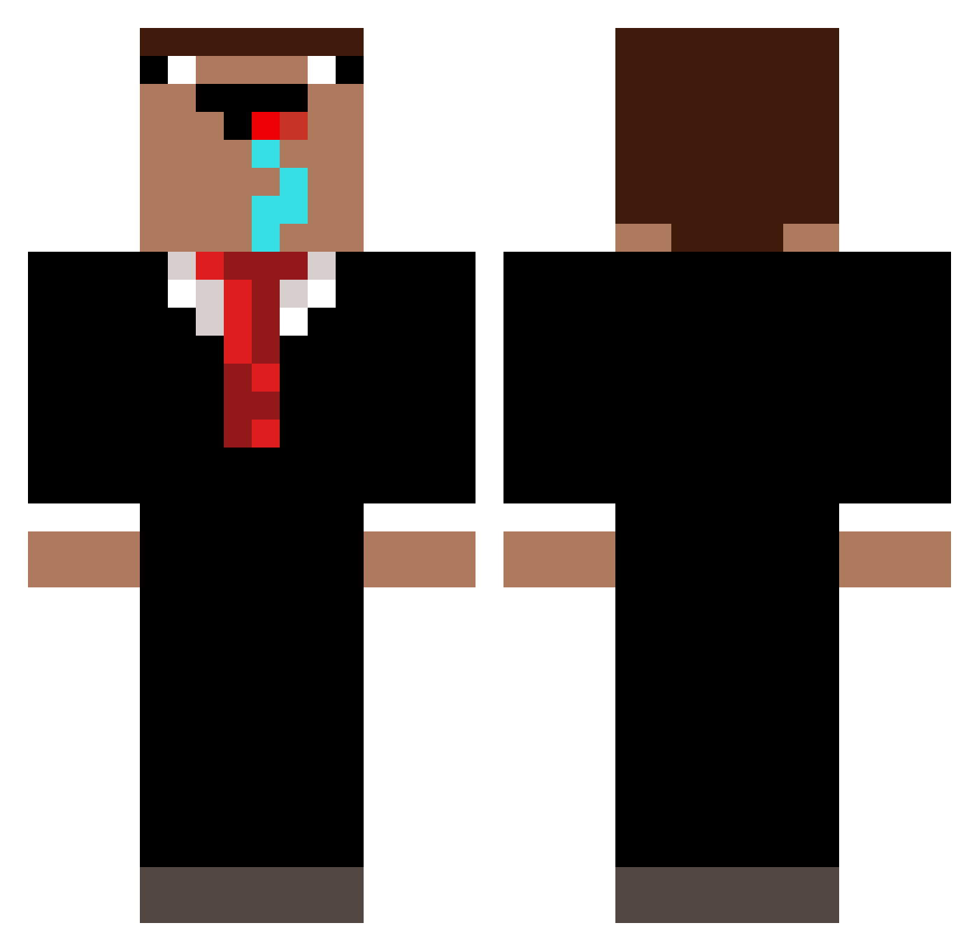 Mastermarvkhau Minecraft skin, front and back view