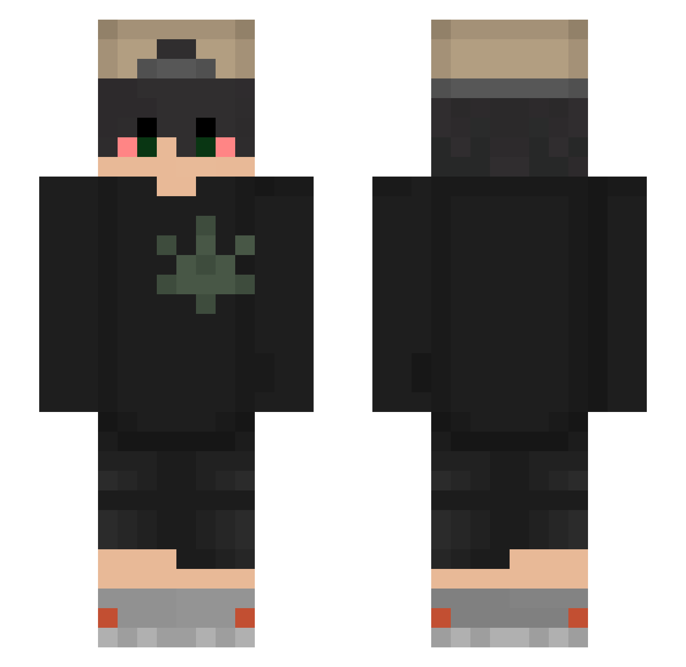 pompa_szef Minecraft skin, front and back view