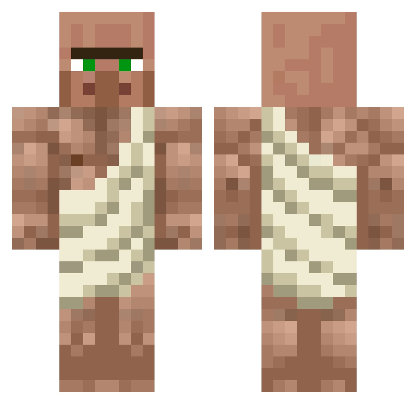 TeamZimm Minecraft skin, front and back view
