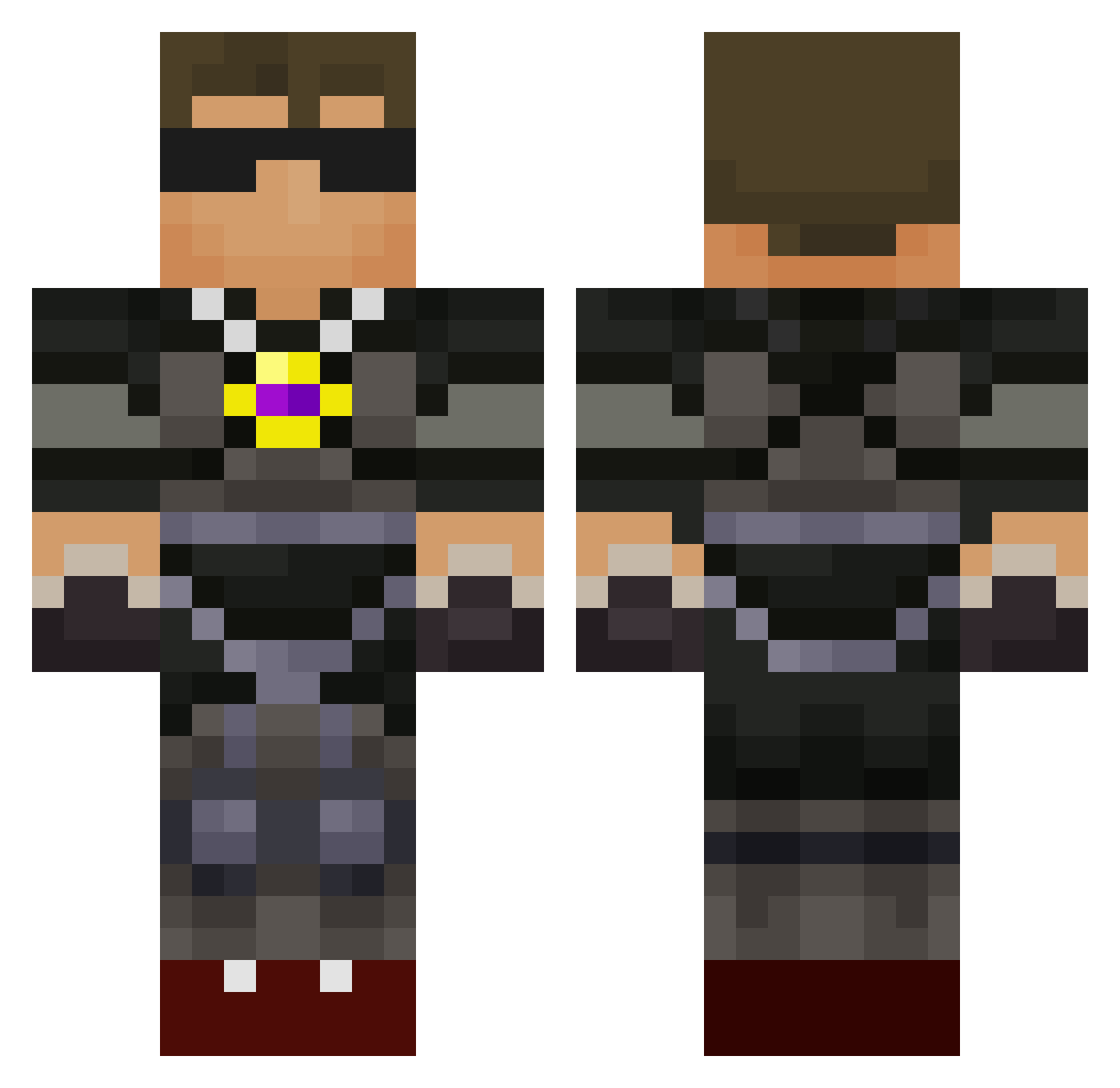 budderiscool1 Minecraft skin, front and back view