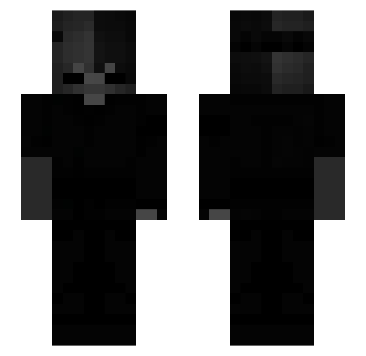 bezhx Minecraft skin, front and back view