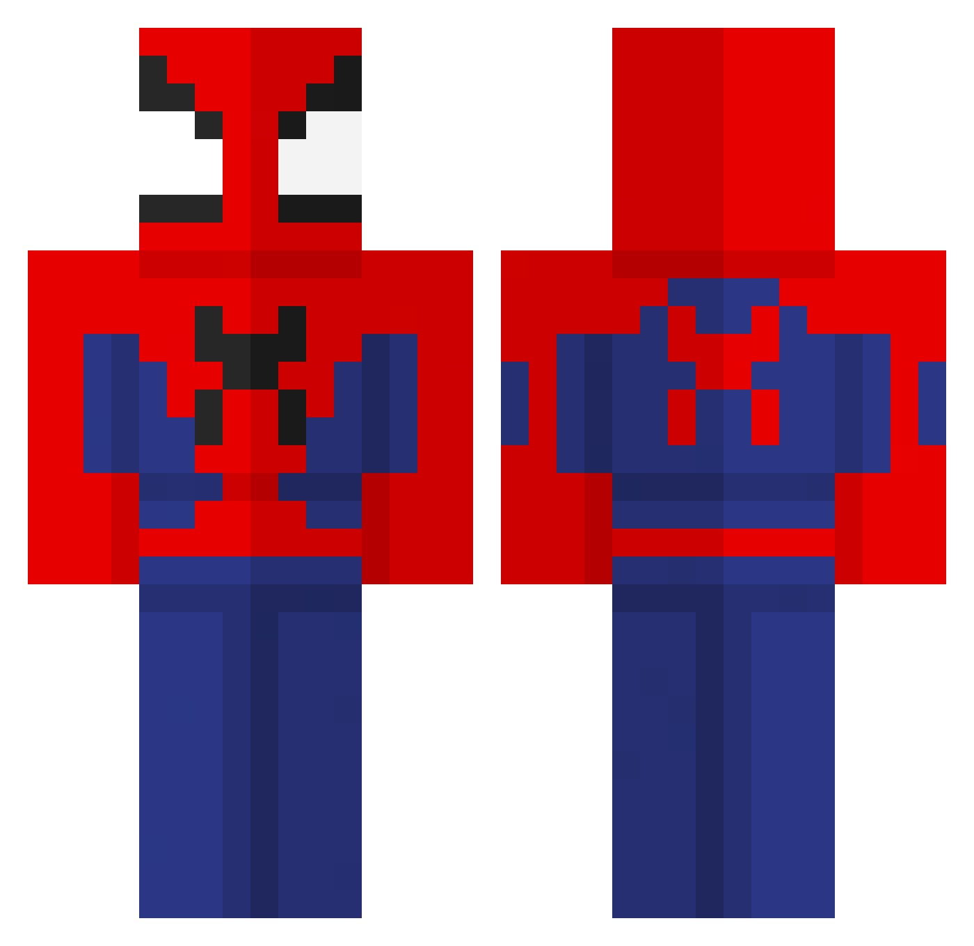 rhalstn Minecraft skin, front and back view