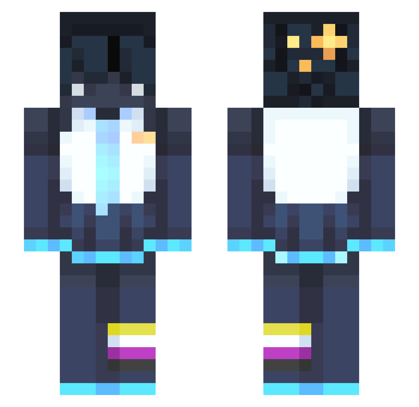 zWmbu Minecraft skin, front and back view