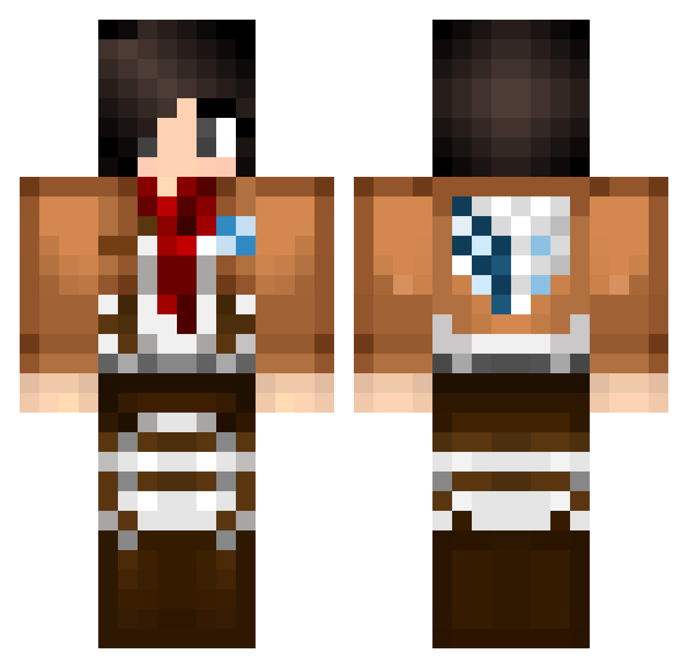 Rewaja Minecraft skin, front and back view