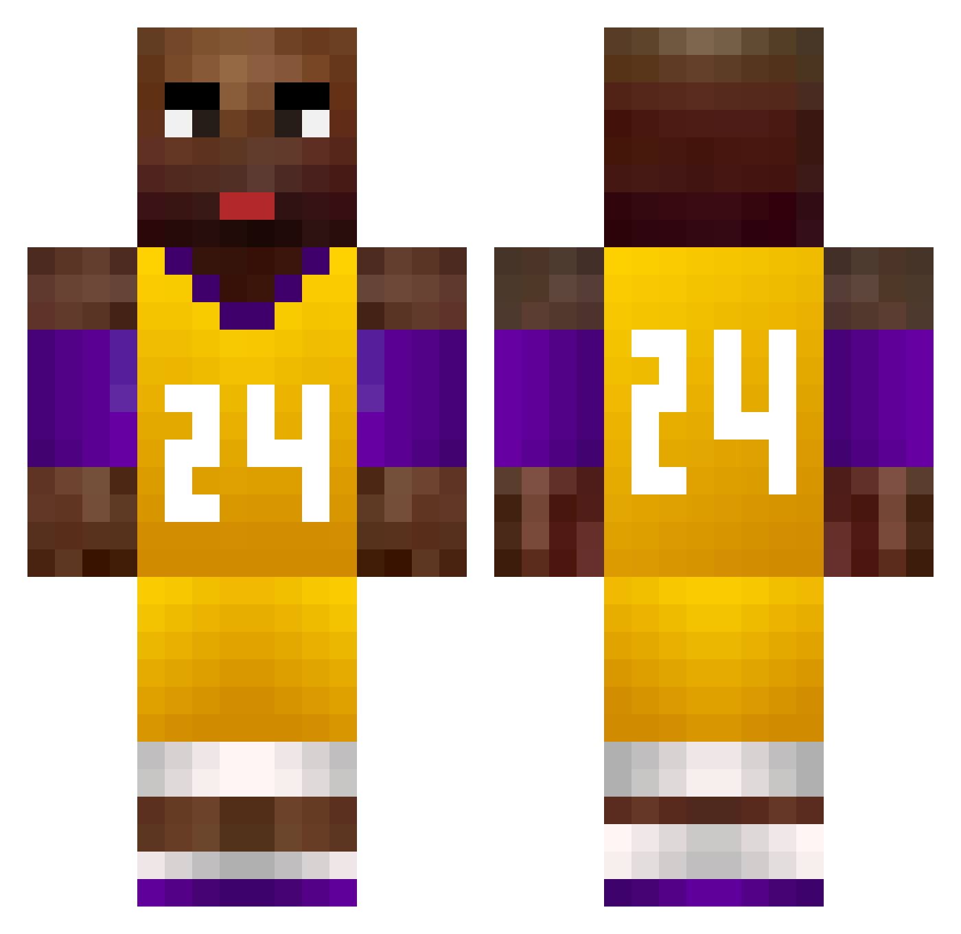DanyBlue22 Minecraft skin, front and back view