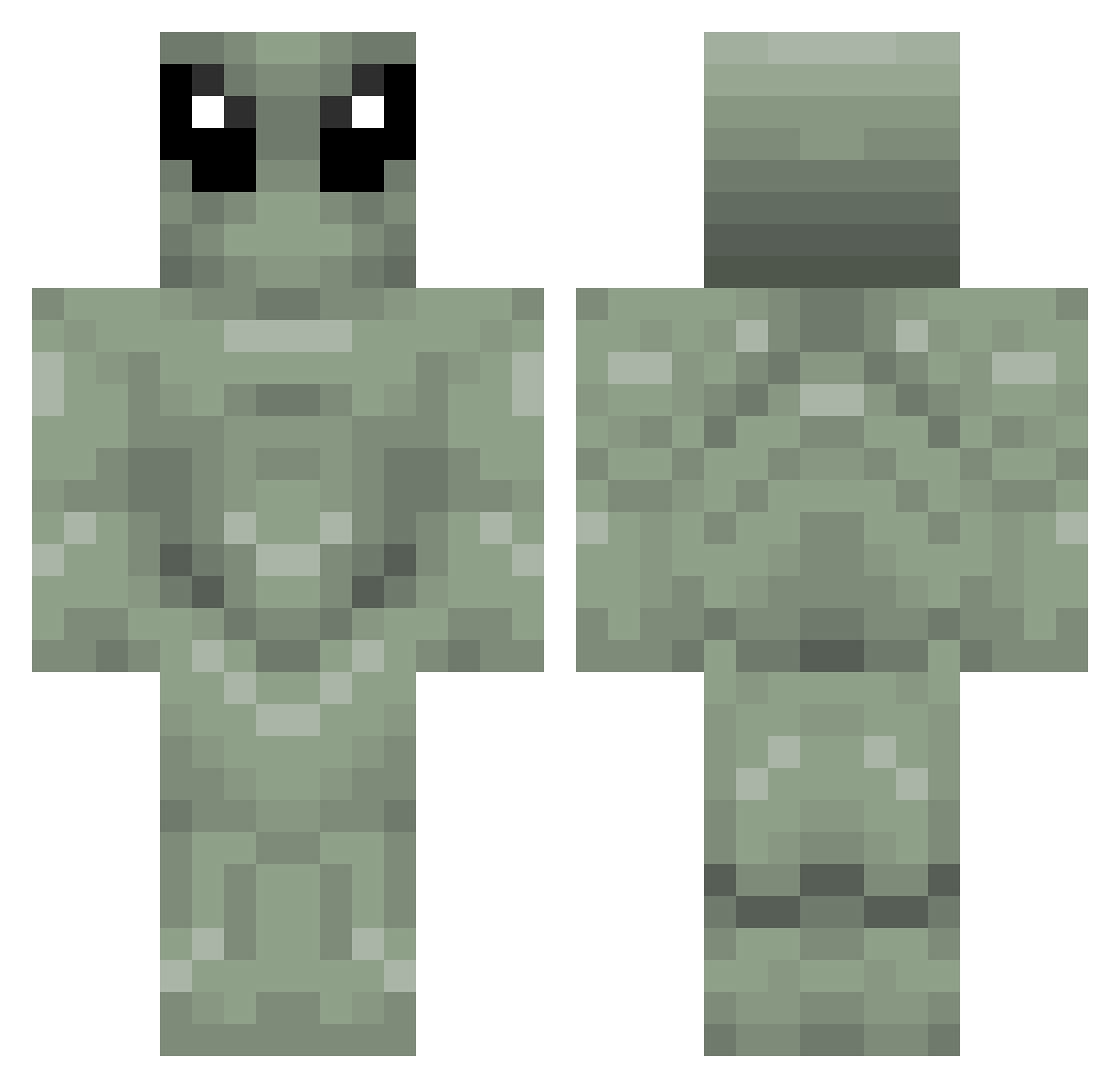 Leds Minecraft skin, front and back view