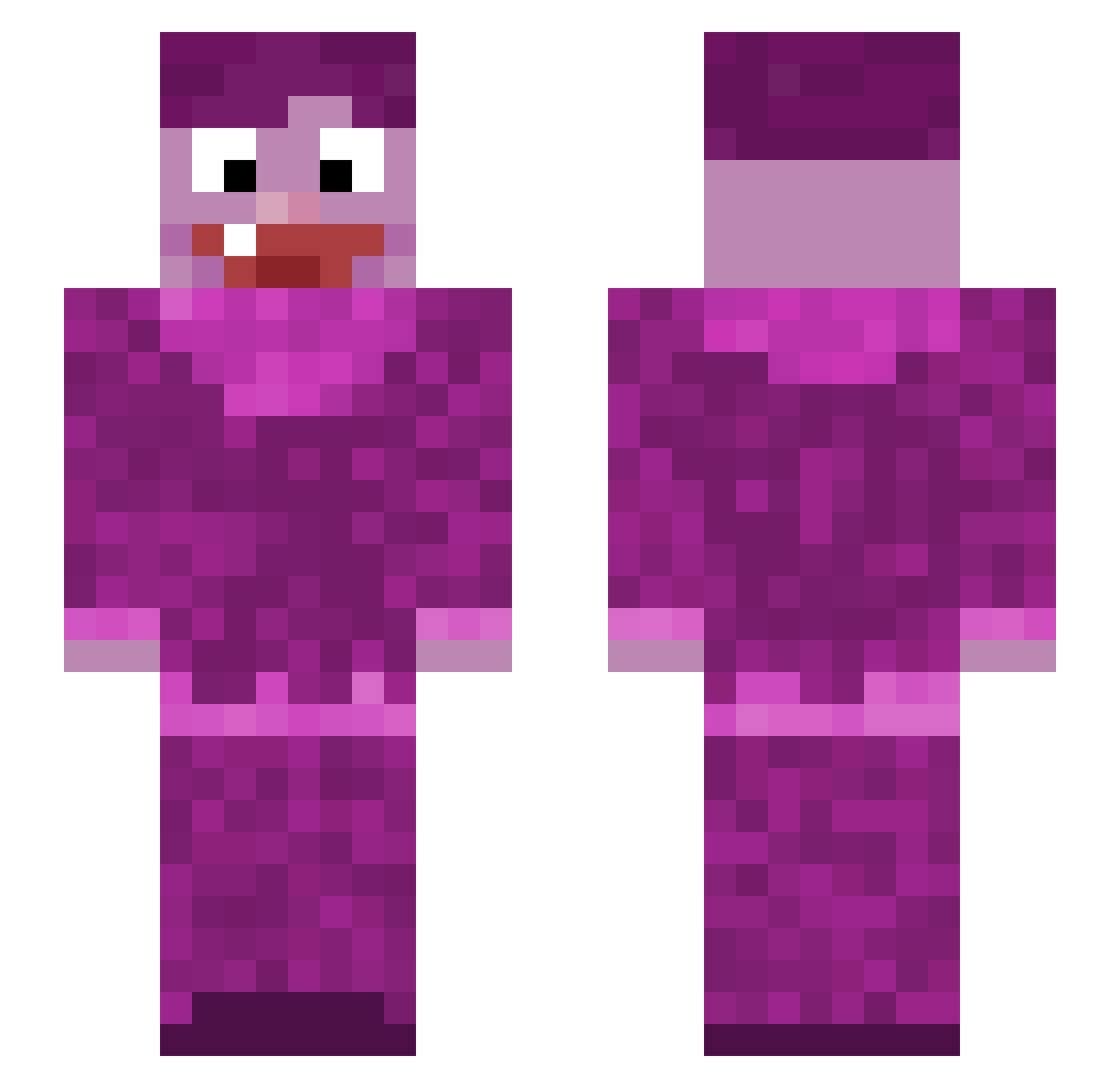 tsoutti Minecraft skin, front and back view