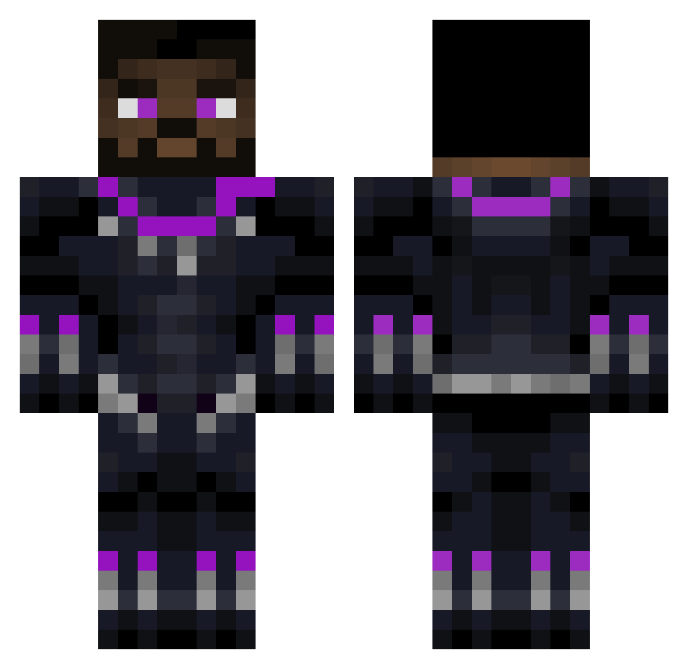 the_magniv Minecraft skin, front and back view