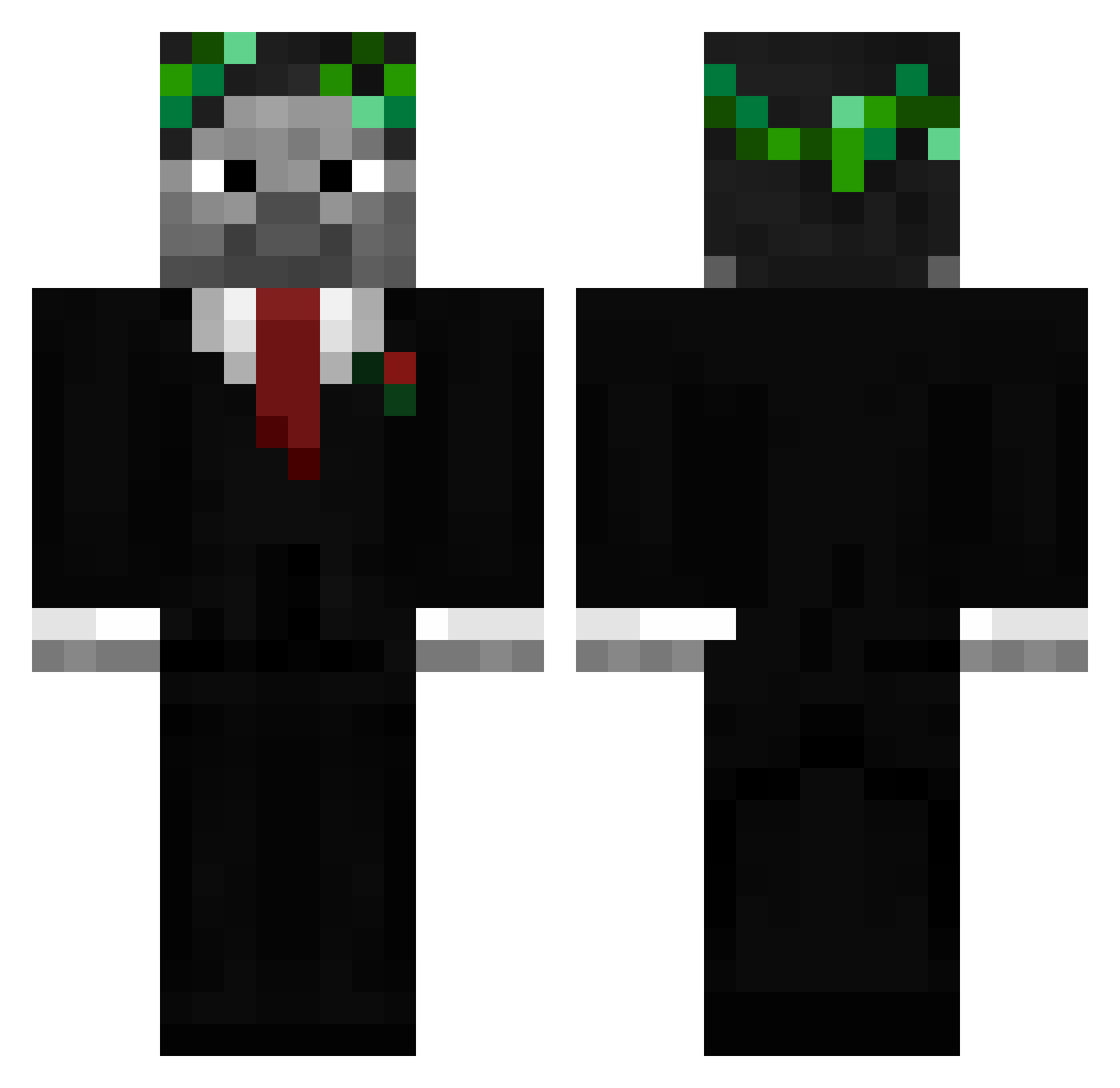 Voice_crAx Minecraft skin, front and back view