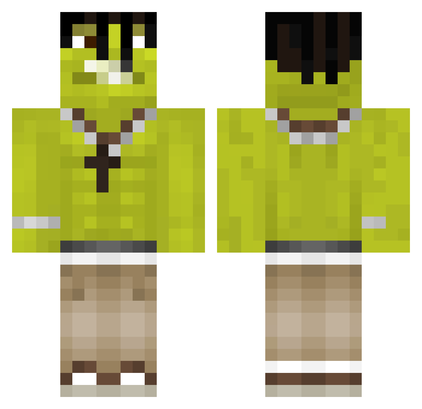 AgenteP911 Minecraft skin, front and back view