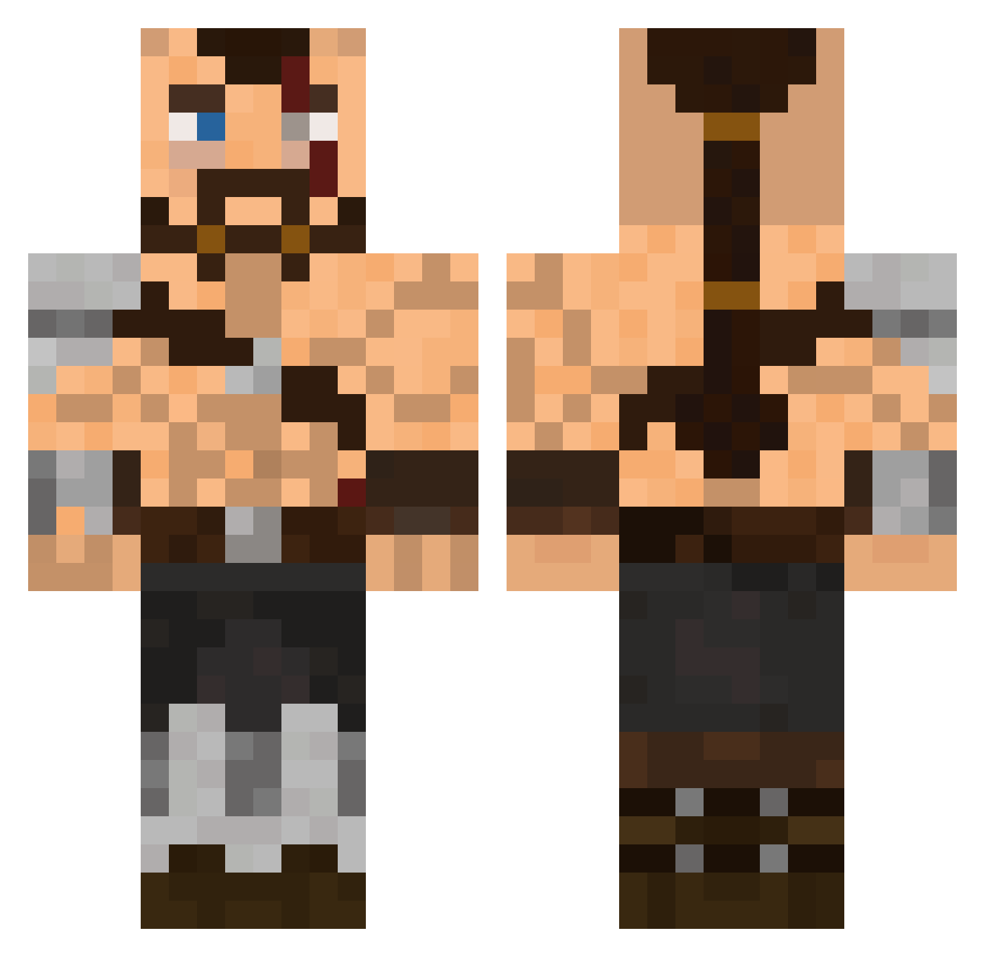 ZephyrTC Minecraft skin, front and back view
