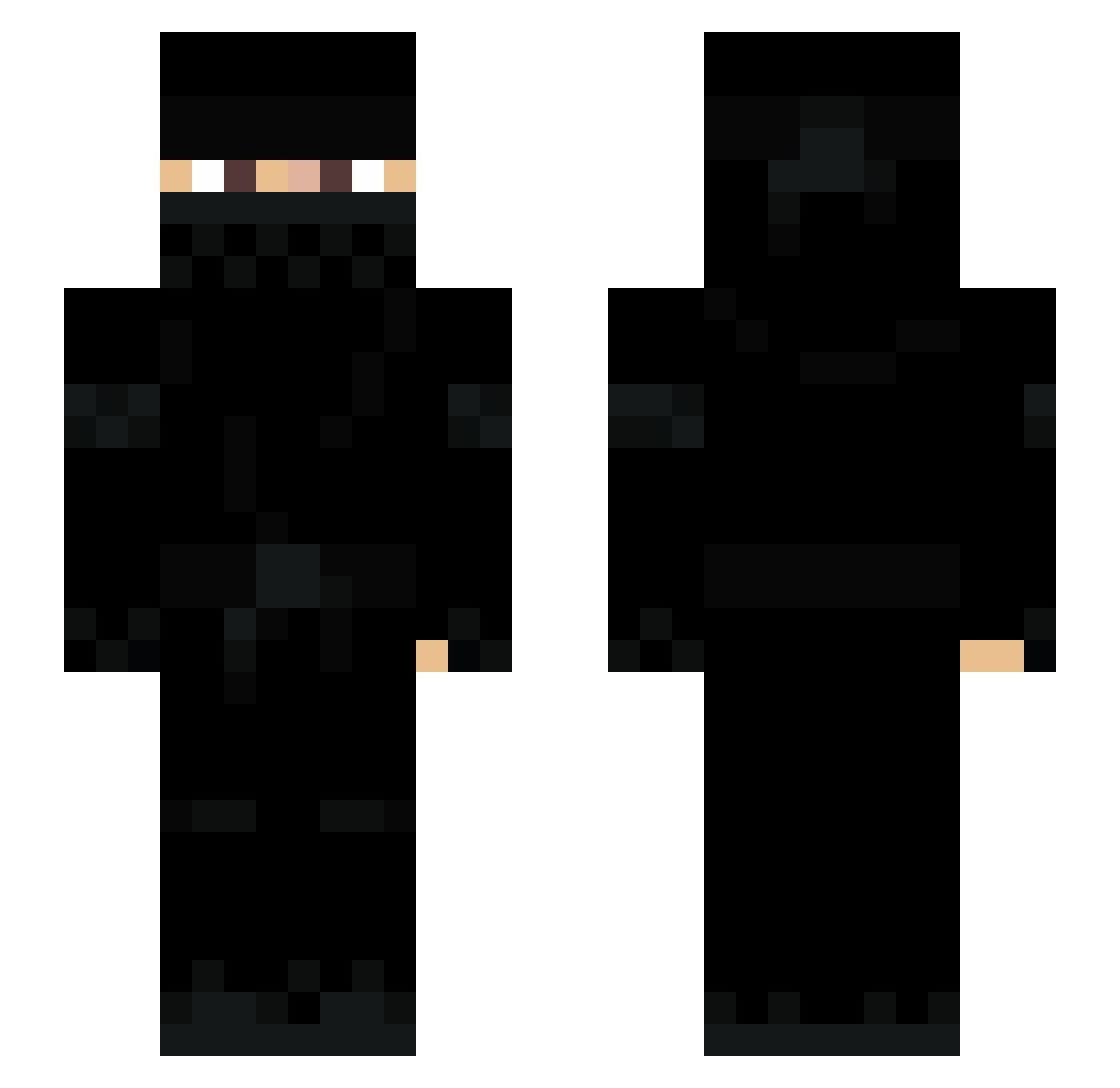 Recuay02 Minecraft skin, front and back view
