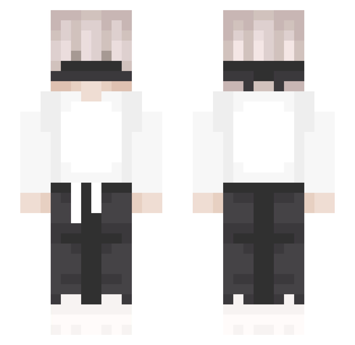 NickiTricki Minecraft skin, front and back view