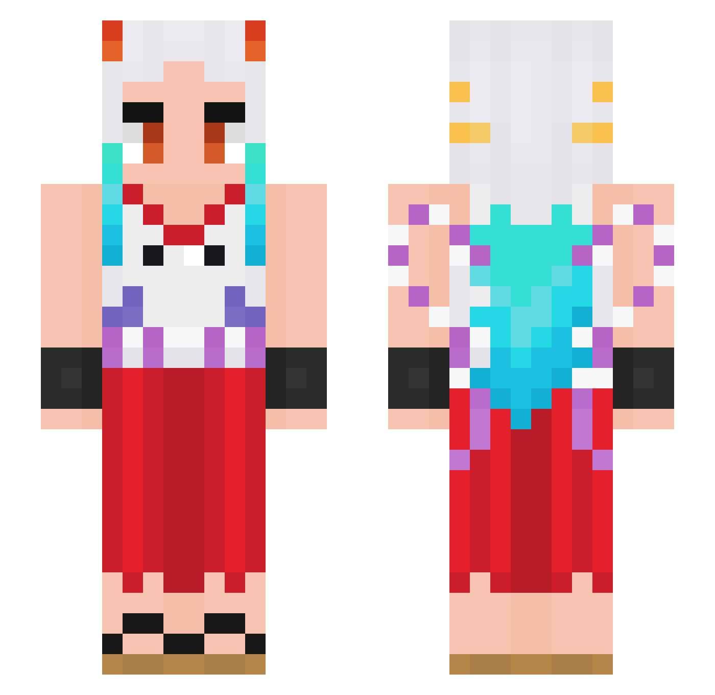 Rodolfo266 Minecraft skin, front and back view