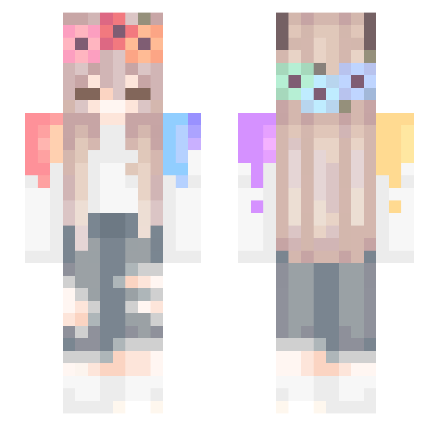 rememem Minecraft skin, front and back view