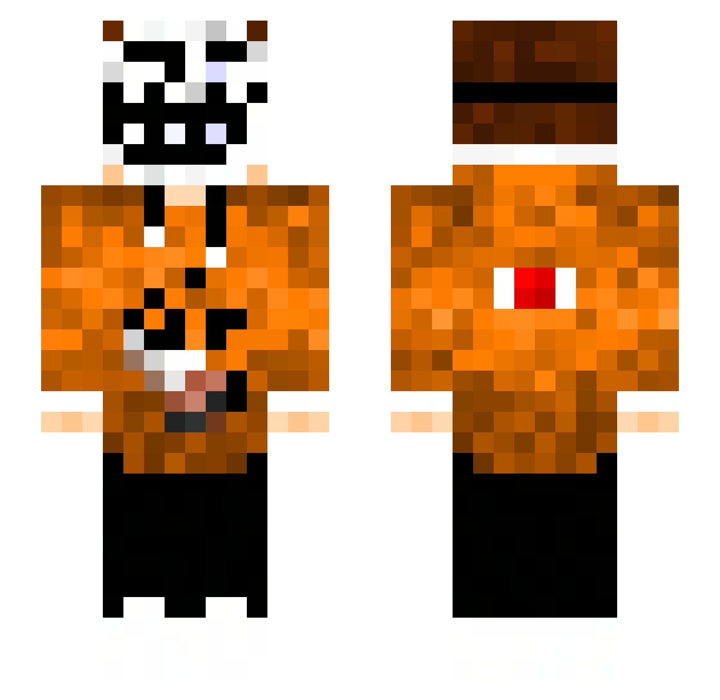 Baku705 Minecraft skin, front and back view
