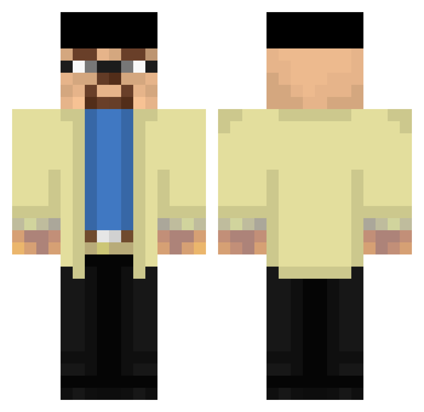 Only_true_Fans Minecraft skin, front and back view