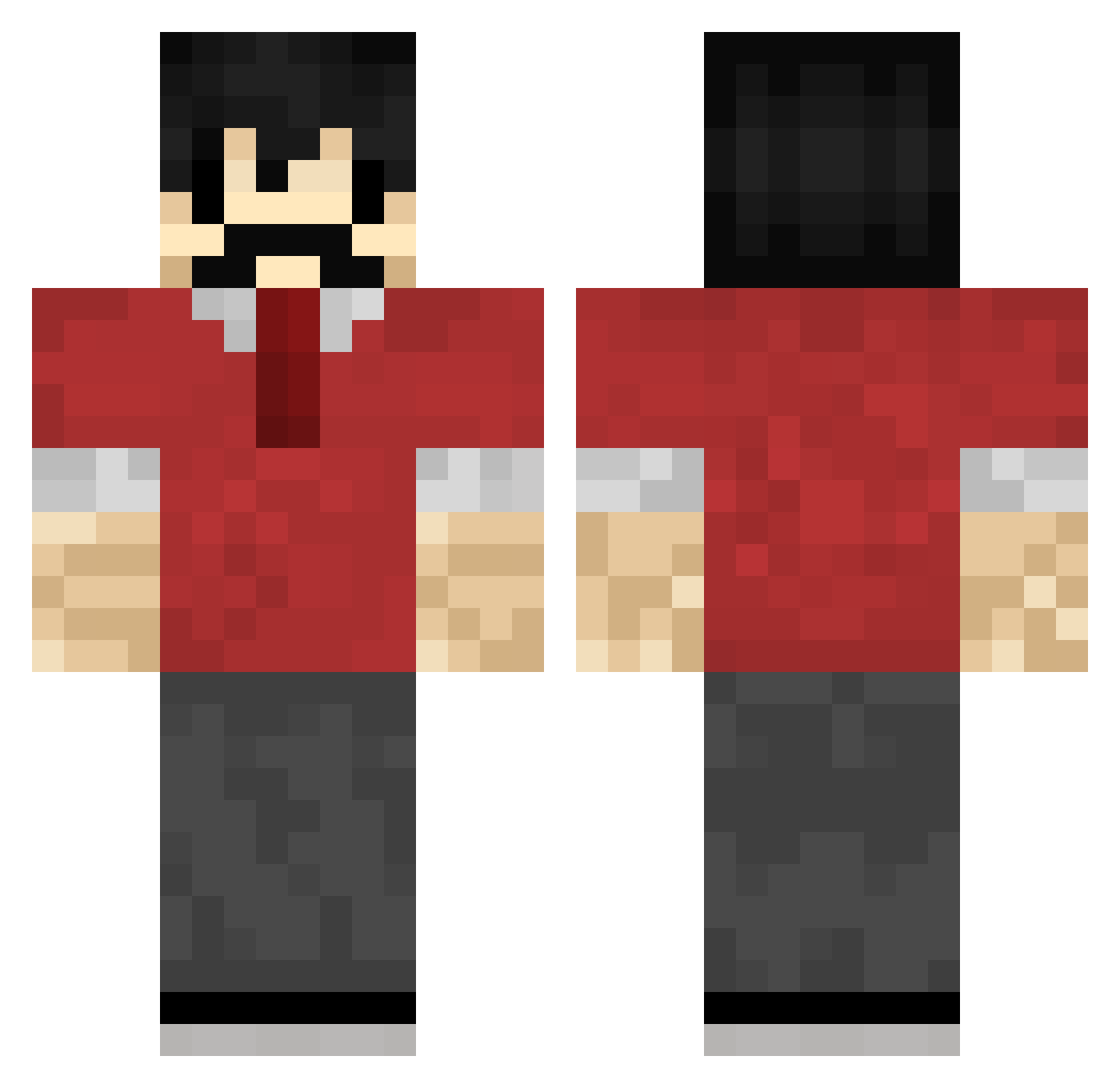 Yer_aaaaaa Minecraft skin, front and back view