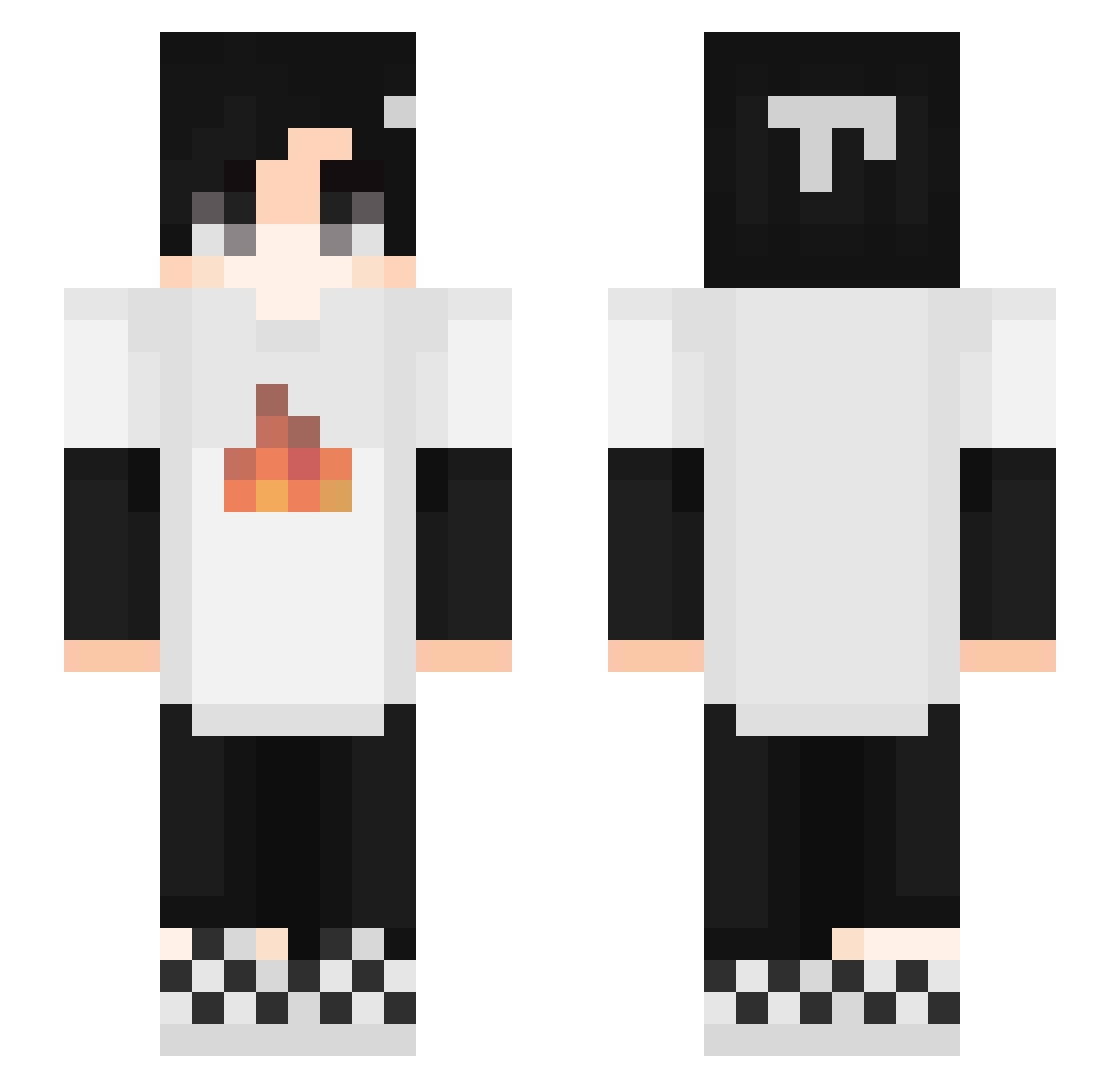 Lotrok Minecraft skin, front and back view