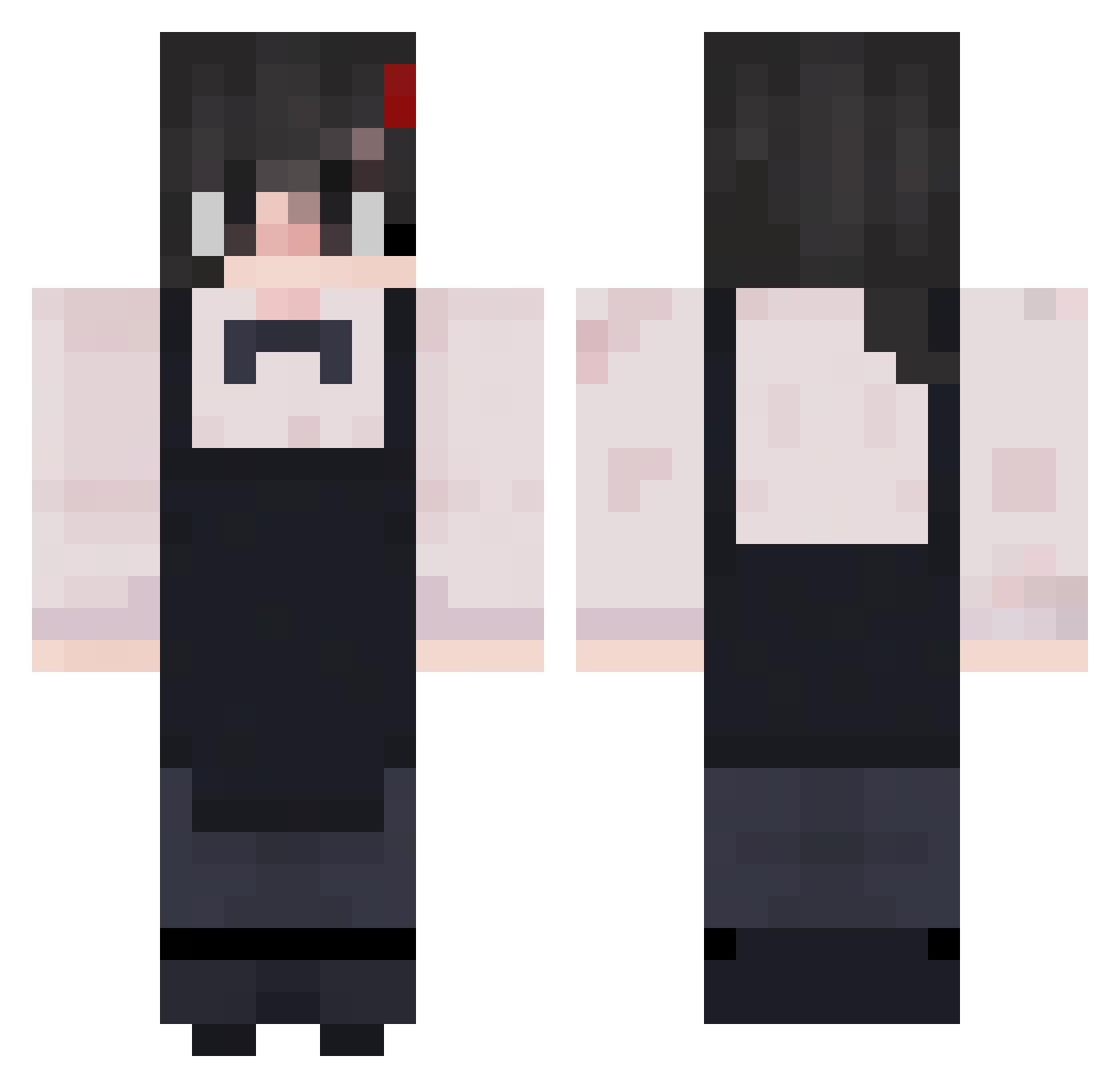 SweAitSwe Minecraft skin, front and back view
