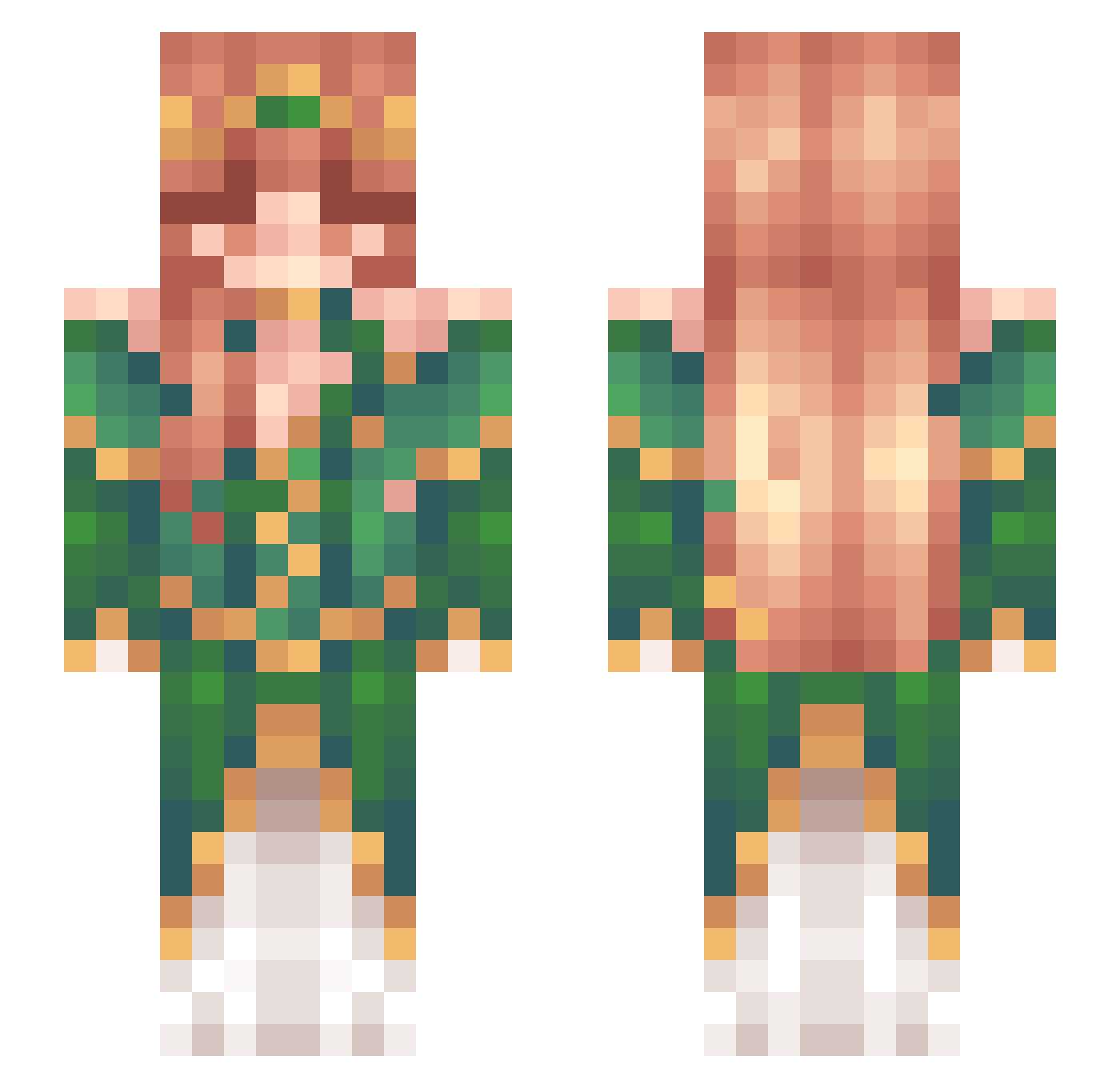 LegoTheShark_ Minecraft skin, front and back view