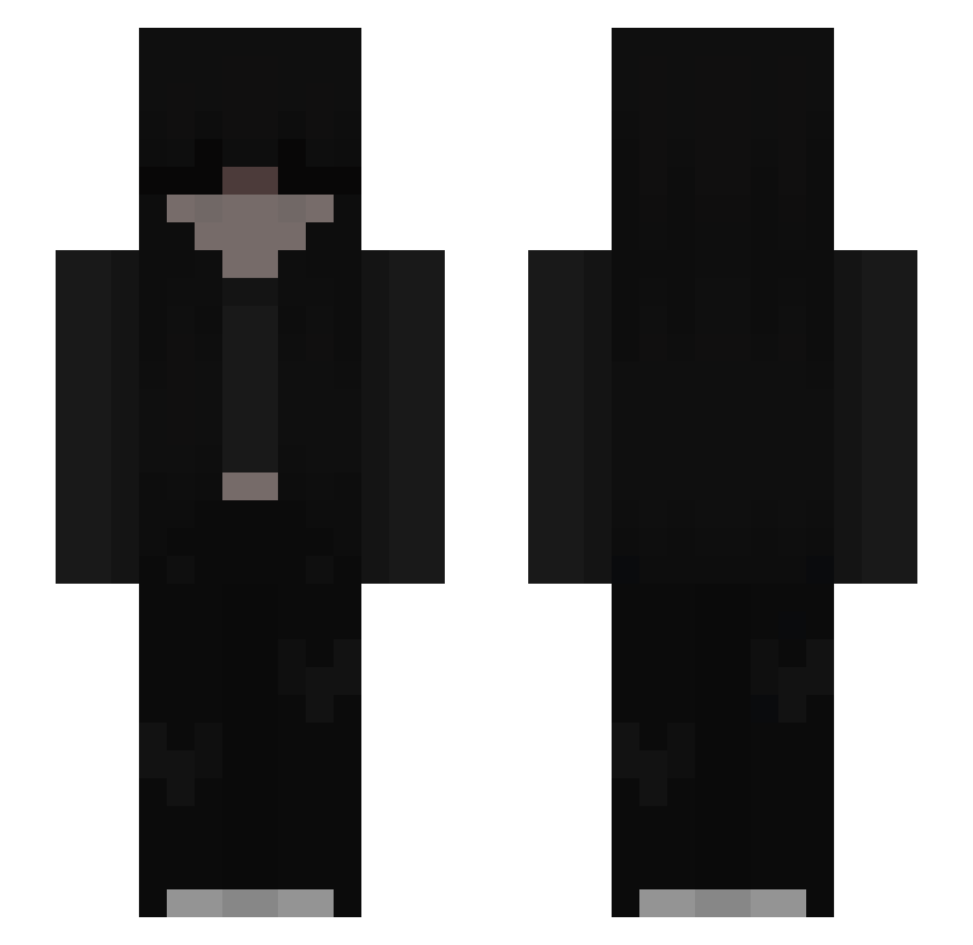 Sueww Minecraft skin, front and back view