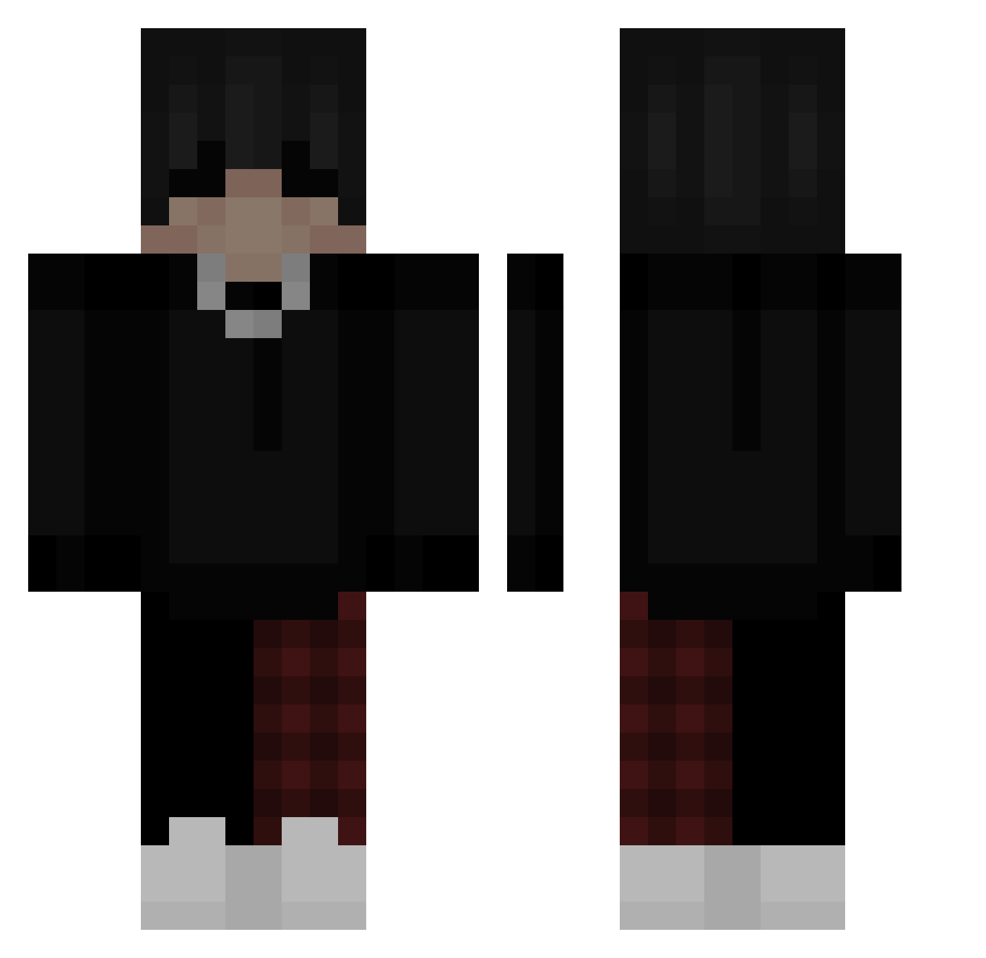 TestoTill Minecraft skin, front and back view