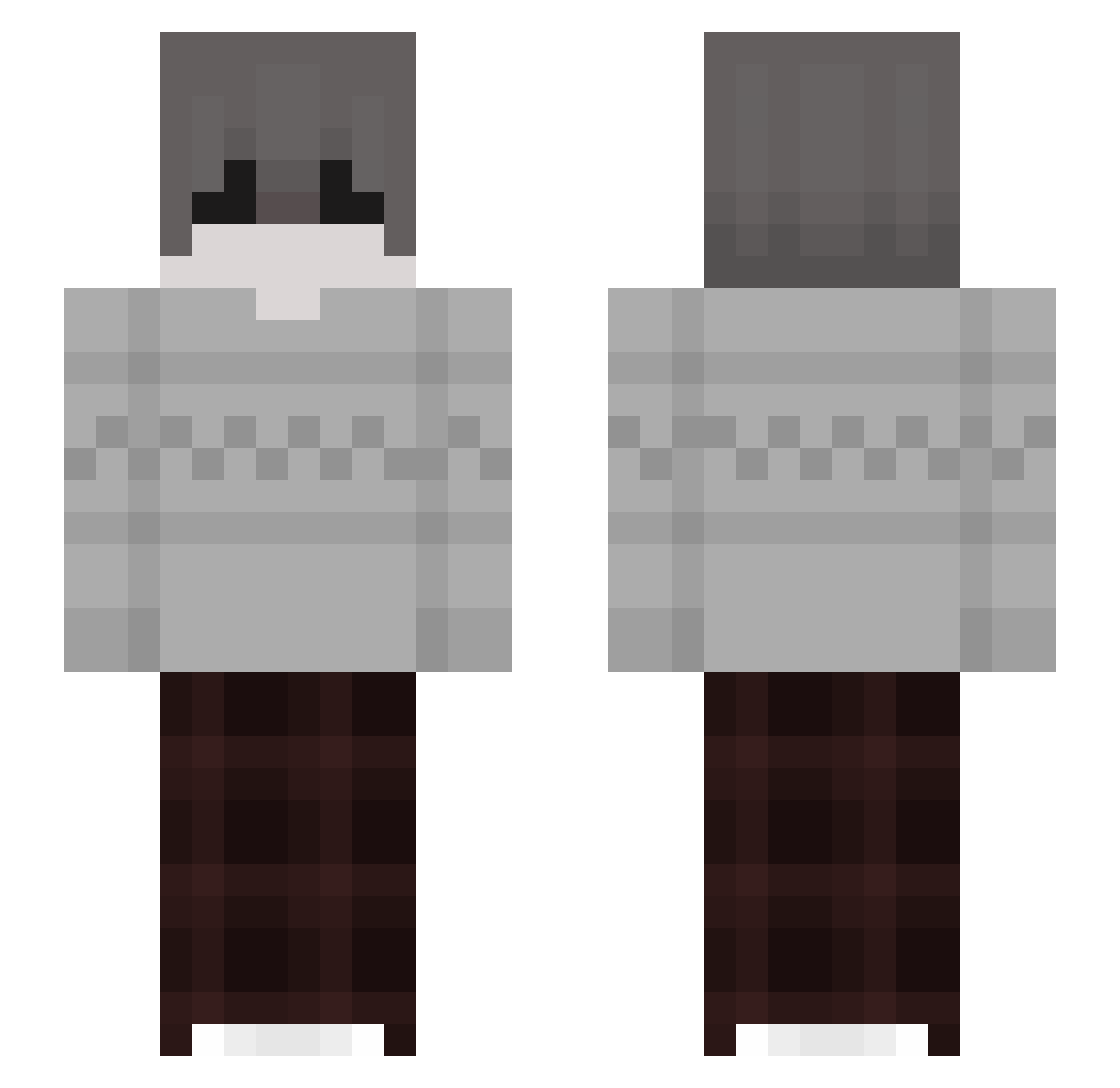vvast_ Minecraft skin, front and back view